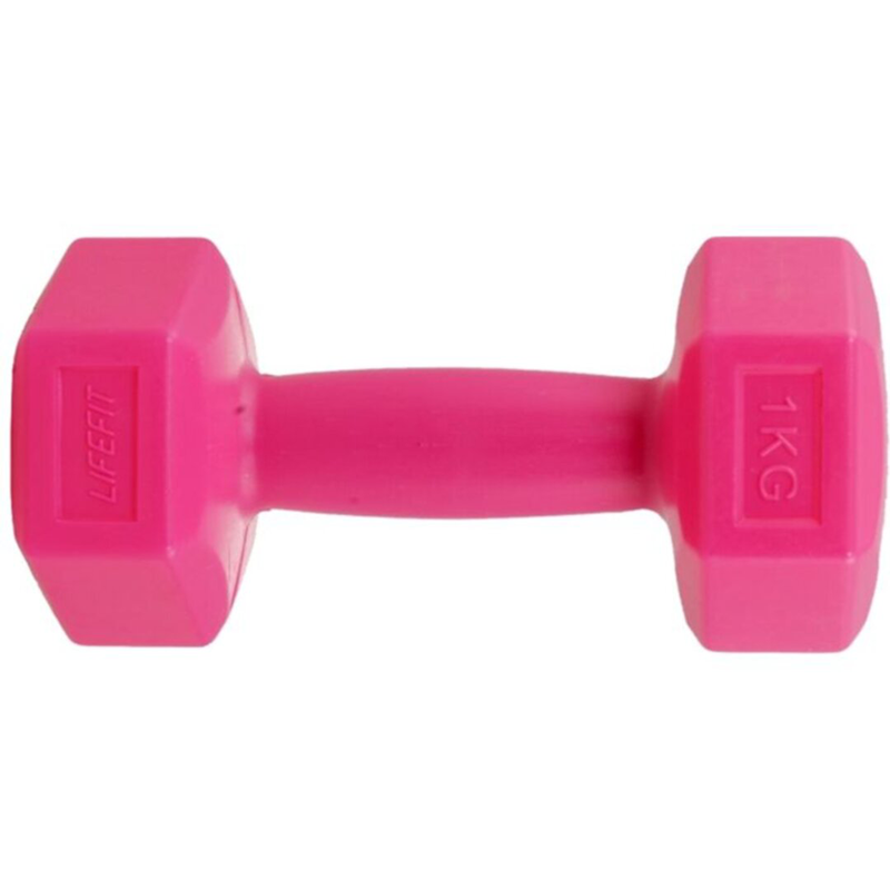 ჰანტელი LIFEFIT VINYL DUMBBELL (1 KG, 1 PC)