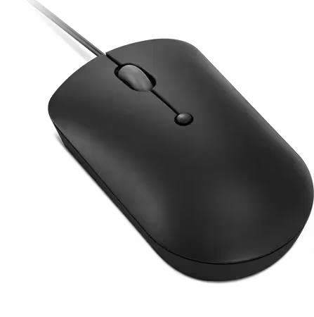 Lenovo 400 USB-C Wired Compact Mouse - Raven black