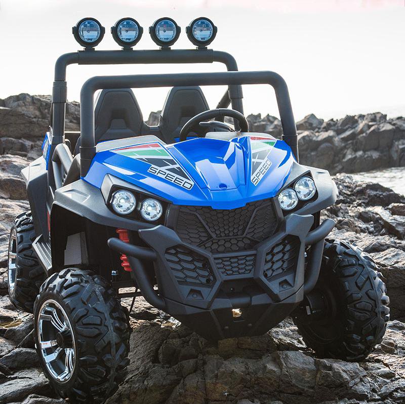 ბავშვის ელექტრო მანქანა S2588-1 BIG-BLU BIG BUGGY ტყავის სავარძლით - ბიგმარტი