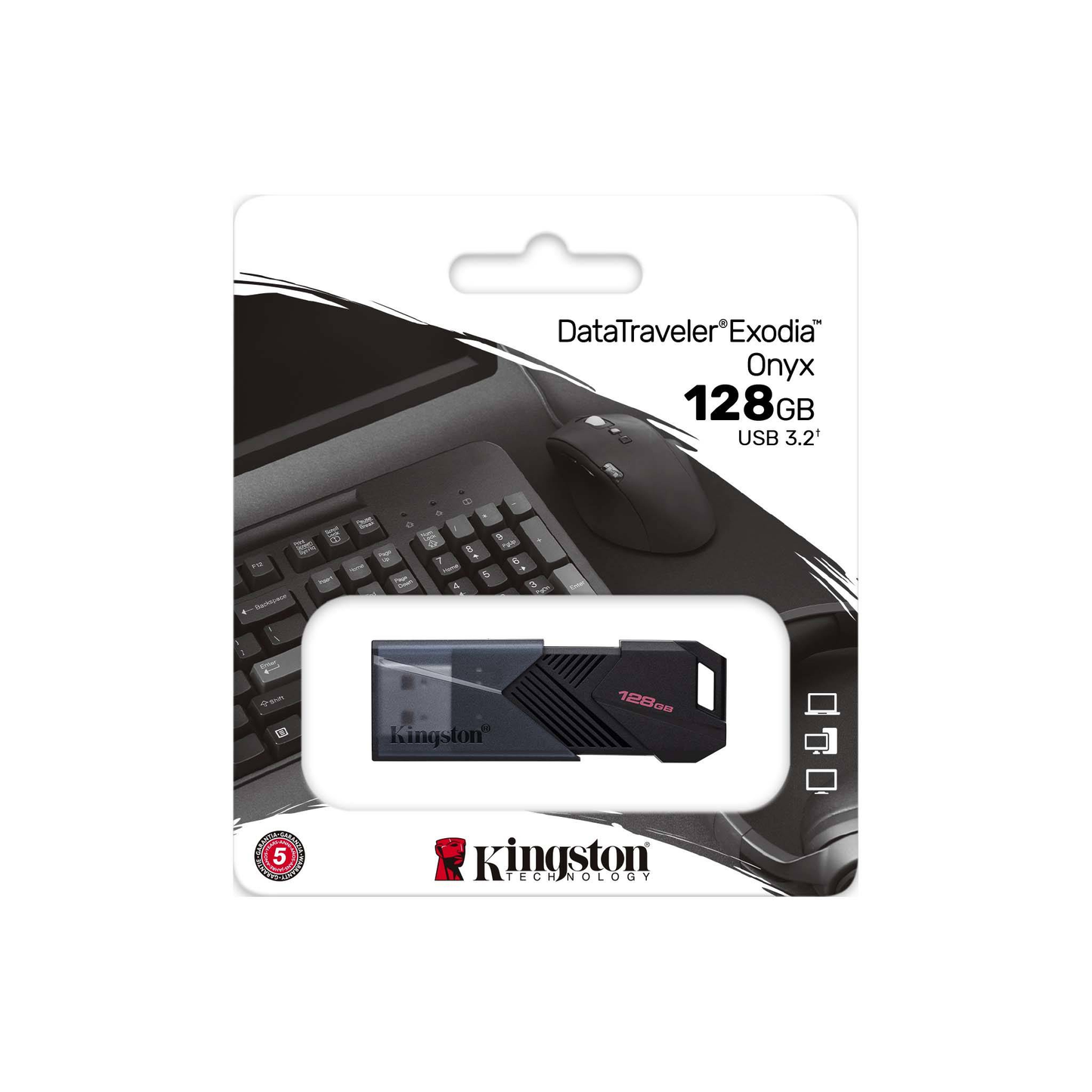 Kingston 128GB DataTraveler Exodia Onyx USB Flash Drive (DTXON/128GB)