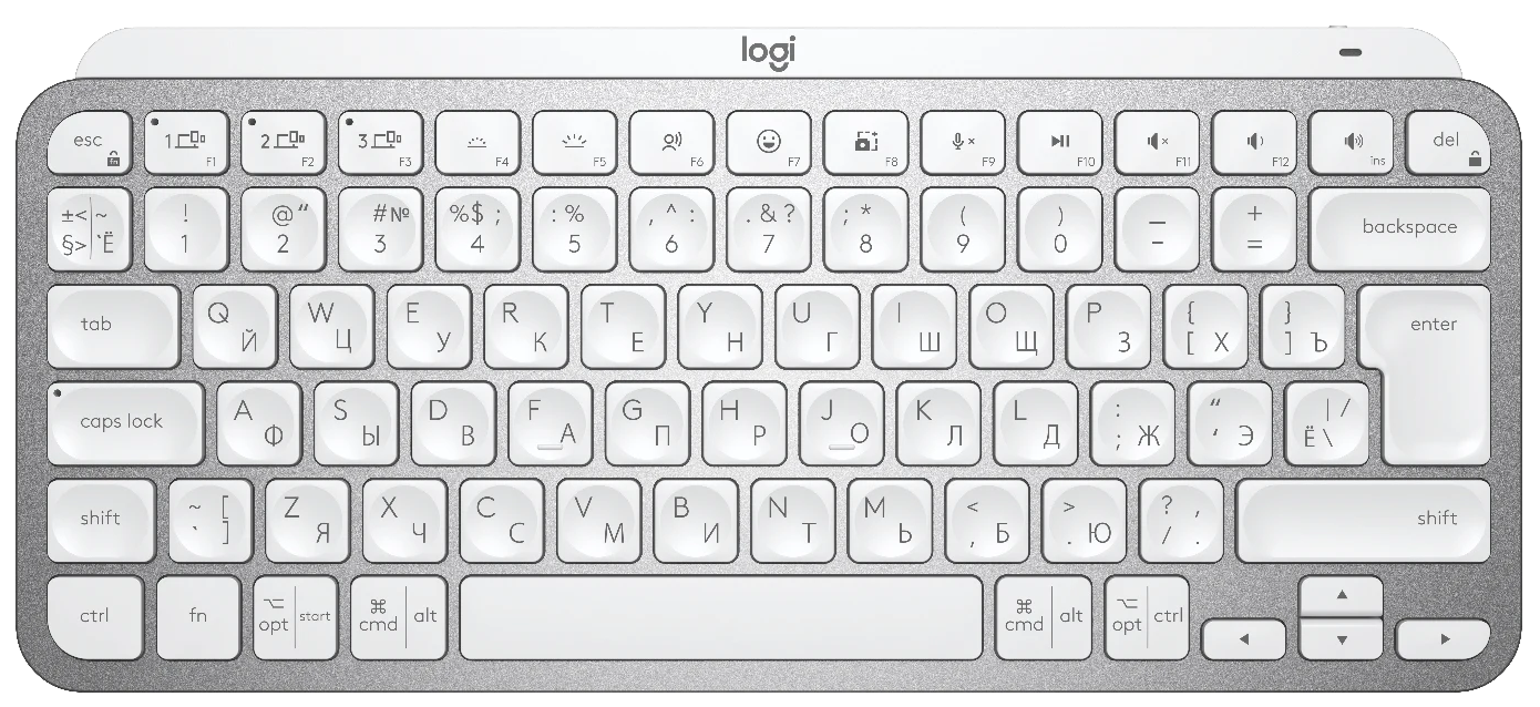 Logitech MX Keys Mini RUS Layout - Pale Gray