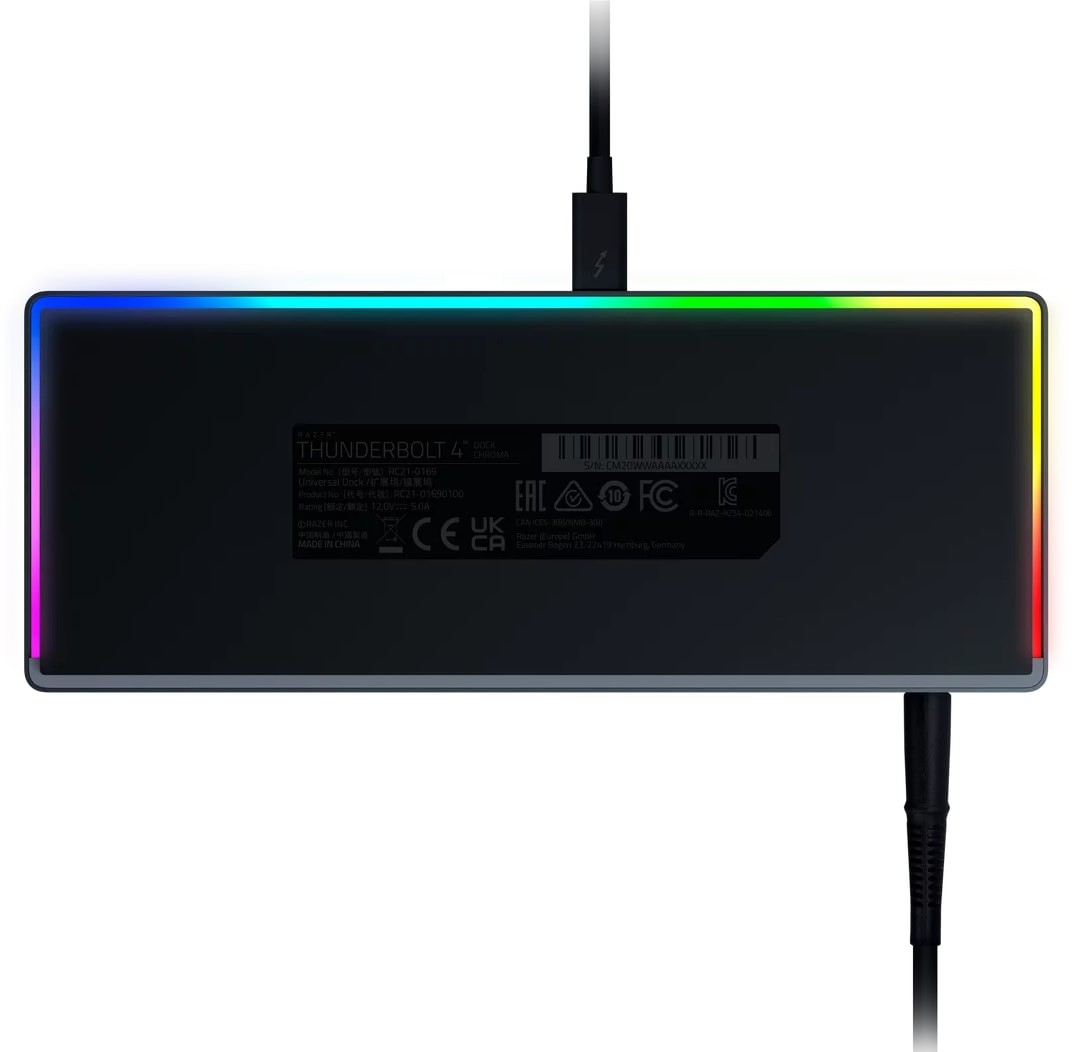 Razer Thunderbolt 4 Dock Chroma (RC21-01690100-R3G1) - Black