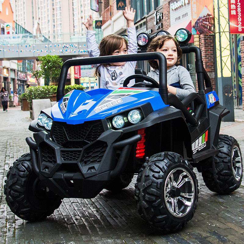 ბავშვის ელექტრო მანქანა S2588-1 BIG-BLU BIG BUGGY ტყავის სავარძლით - ბიგმარტი