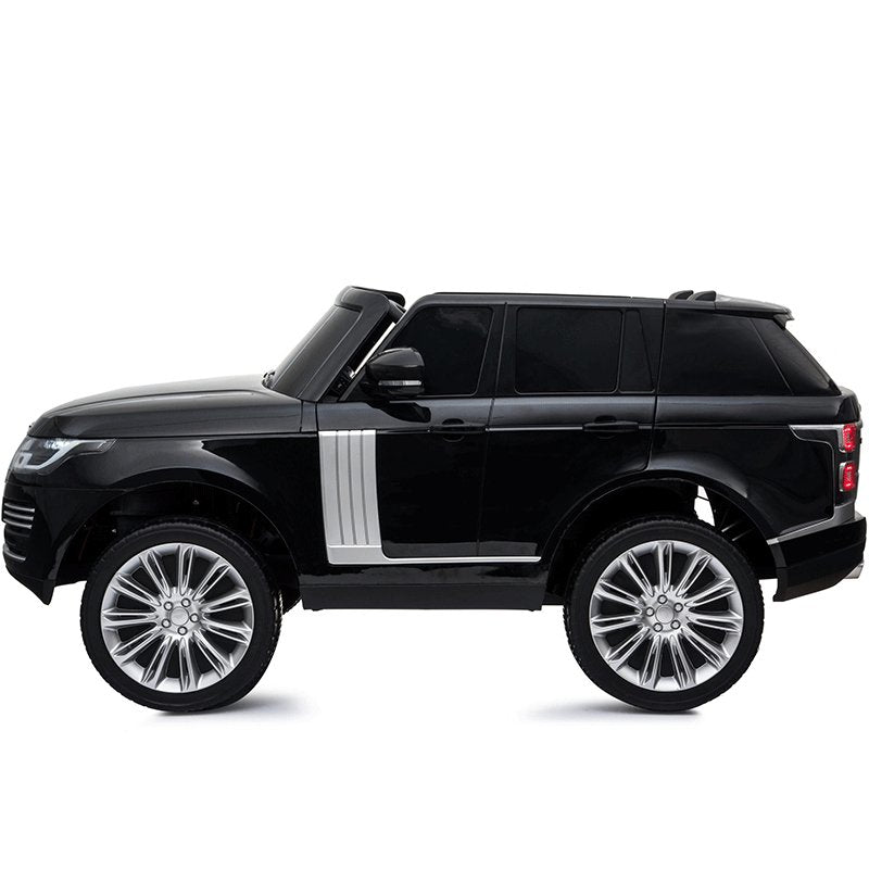 ბავშვის ელექტრო მანქანა RANGE ROVER-2/BLACK ტყავის სავარძლით - ბიგმარტი