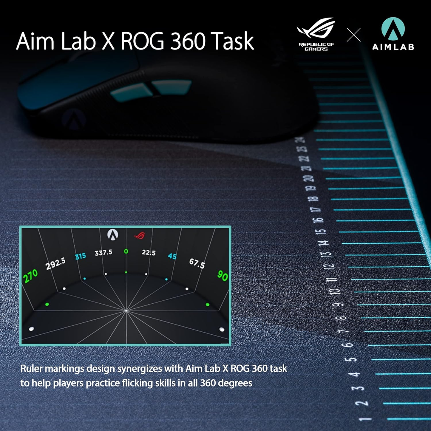 Asus ROG Hone Ace Aim Lab Edition Mousepad -Black (90MP0380-BPUA00)