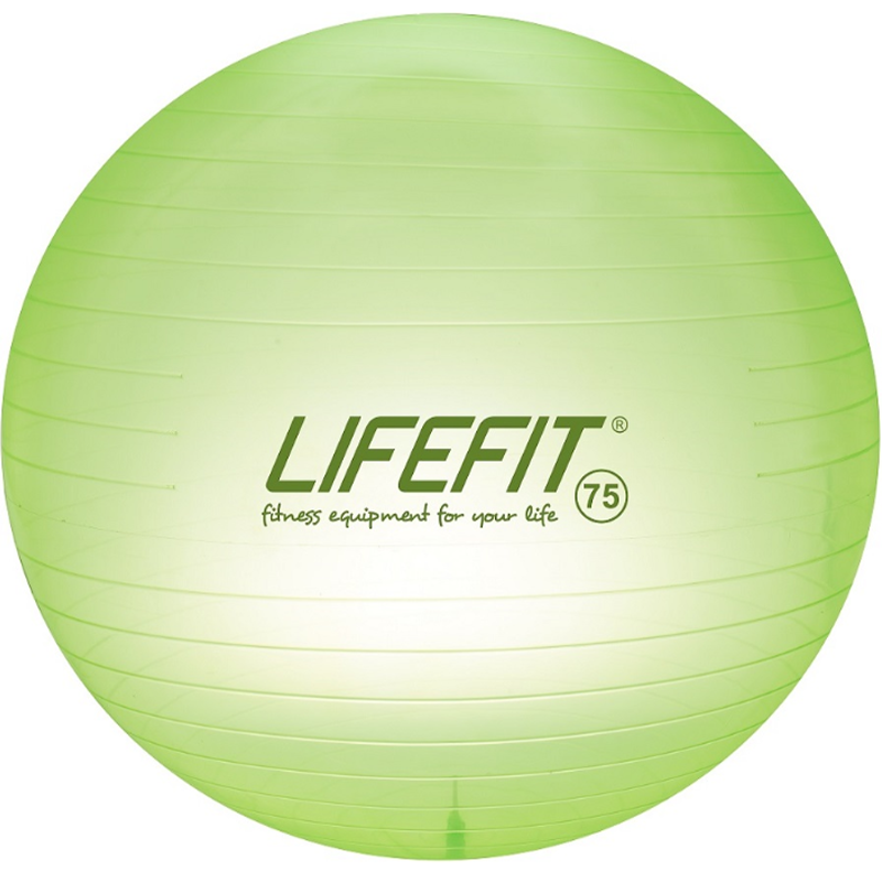 გიმნასტიკური ბურთი LIFEFIT TRANSPARENT (75 CM) GREEN