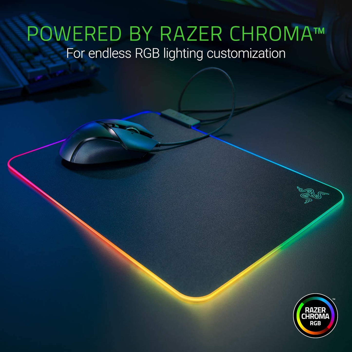 Razer Firefly V2 Hard Gaming Mouse Pad With Chroma RGB (RZ02-03020100-R3M1)