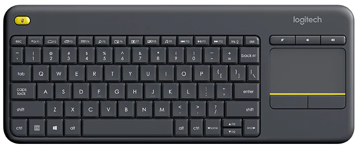 LOGITECH K400 Plus Wireless Touch Keyboard - BLACK