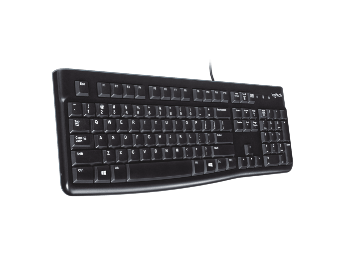 LOGITECH K120 Corded Keyboard - BLACK