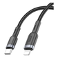 Hoco U117 20W Charging Data Cable Type-C to Lightning (1.2m) - Black