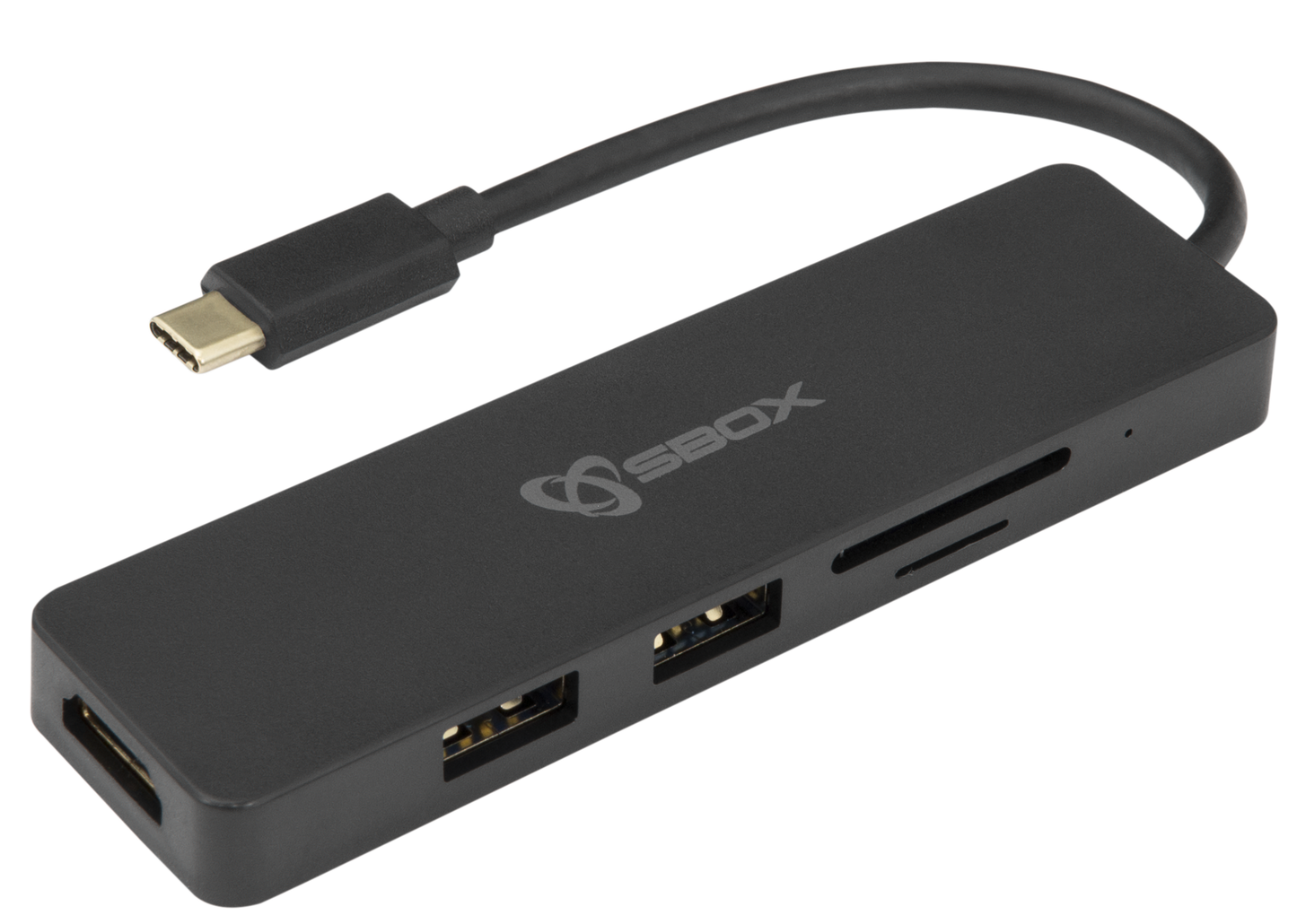 SBOX TCA-51 USB TYPE-C to HDMI/USB-3.0/SD+TF - Black