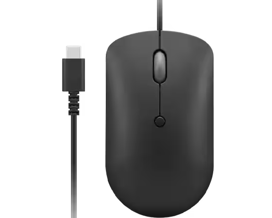 Lenovo 400 USB-C Wired Compact Mouse - Raven black