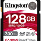 Kingston 128GB SDXC Canvas React Plus (SDR2/128GB)