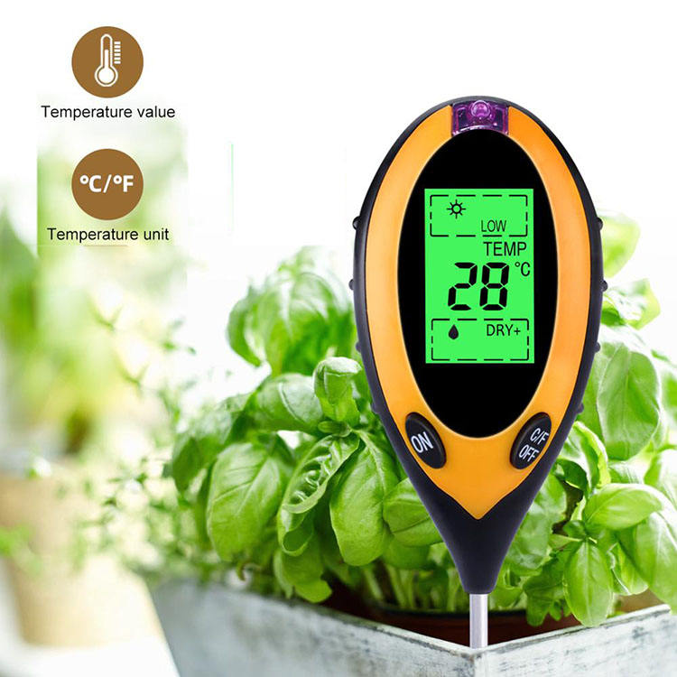 მზის სხივის სიგრძის და სიხშირის, ნიადაგის მჟავიანობის, ტემპერატურის საზომი ხელსაწყო ელემენტზე