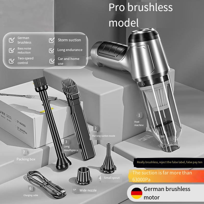 მძლავრი უსადენო ელექტრო ხელის მანქანის მინი მტვერსასრუტი + ჰაერის დაბერვის ფუნქცია