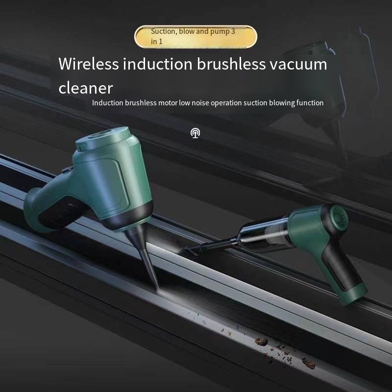 მძლავრი უსადენო ელექტრო ხელის მანქანის მინი მტვერსასრუტი + ჰაერის დაბერვის ფუნქცია