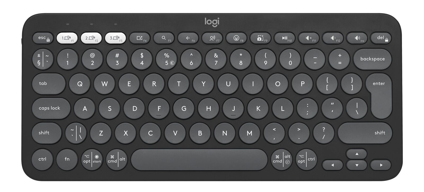 Logitech Pebble Keys 2 K380s Bluetooth Keyboard US - Graphite