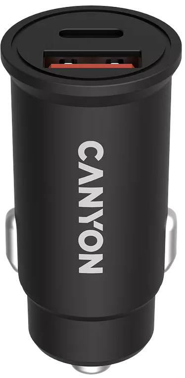 Canyon C-20-03 PD 30W Dual Port Car charger - black (CNS-CCA20B03)