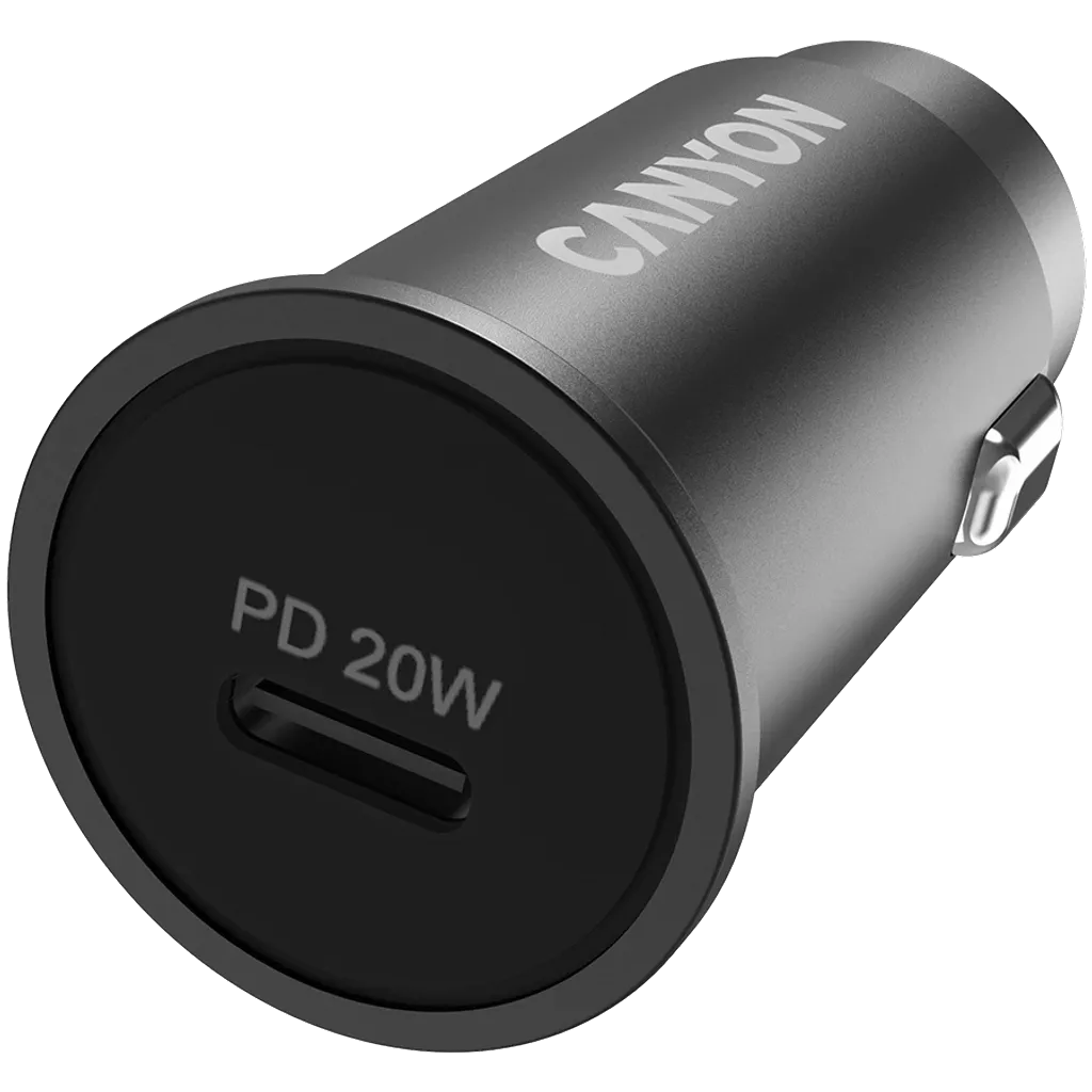 Canyon C-20 PD 20W USB-C Car Charger - Black (CNS-CCA20B)