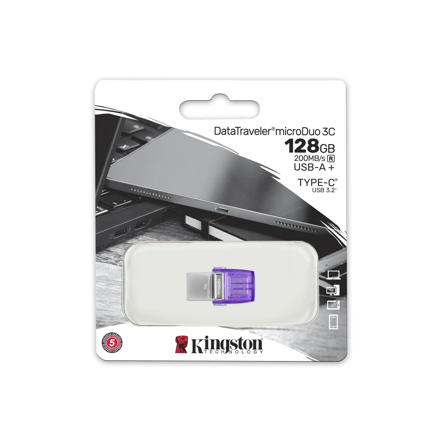 Kingston 128GB DataTraveler MicroDuo 3C Type-C & USB-A (DTDUO3CG3/128GB)