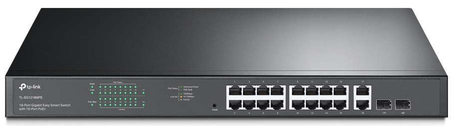 TP-Link TL-SG1218MPE 18-Port Gigabit Easy Smart Switch with 16-Port PoE+