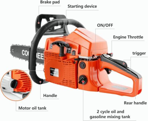 ჯაჭვური ხერხი ბენზინის ძრავზე BAUMANN CTCS52-45 (52 CM³, 2.2 KWT) - ბიგმარტი