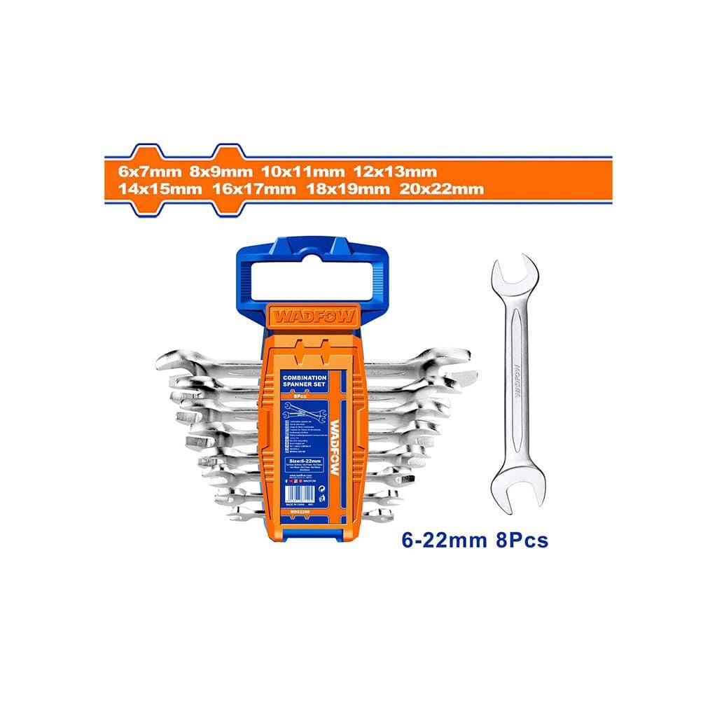 ქანჩის გასაღების 8 ც-ნი ნაკრები 6-22მმ (WDS2208) WADFOW - ბიგმარტი