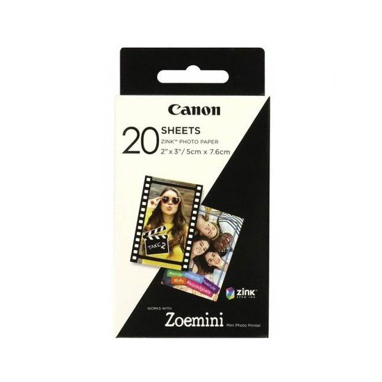 ფოტო ფურცლი Canon Zoemini Zink photo Paper 20 sheets 3214C002AB - ბიგმარტი