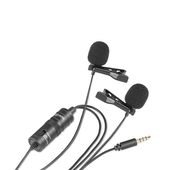 Lavalier მიკროფონი BOYA BY-M1DM Dual Omni-directional Lavalier Mic