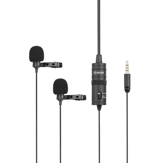 Lavalier მიკროფონი BOYA BY-M1DM Dual Omni-directional Lavalier Mic