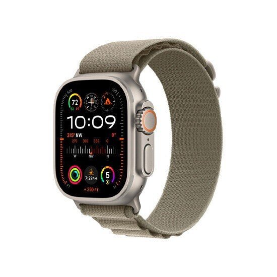 სმარტ საათი Apple Watch Ultra 2 49mm Titanium Olive Alpine Loop MREY3 M - ბიგმარტი