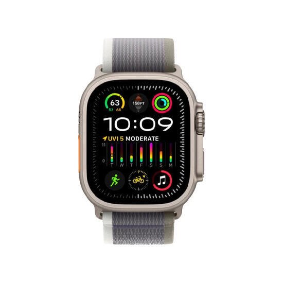 სმარტ საათი Apple Watch Ultra 2 49mm Titanium Green/Grey Trail Loop MRFP3 M/L - ბიგმარტი