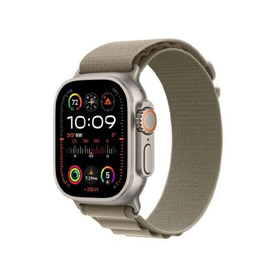 სმარტ საათი Apple Watch Ultra 2 49mm Titanium Olive Alpine Loop MRFJ3 M - ბიგმარტი