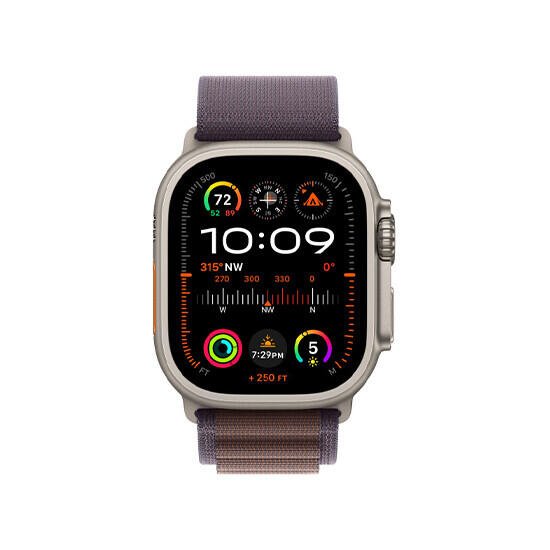 სმარტ საათი Apple Watch Ultra 2 49mm Titanium Indigo Alpine Loop MRET3 M - ბიგმარტი