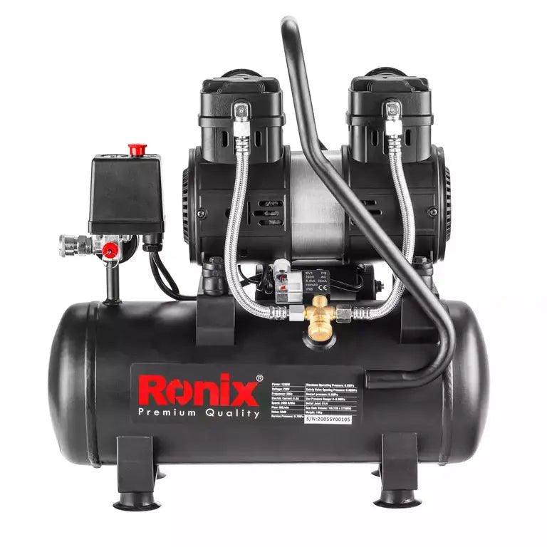 ჰაერის ჩუმი კომპრესორი Ronix RC-1012, 10ლ, 1280w - ბიგმარტი