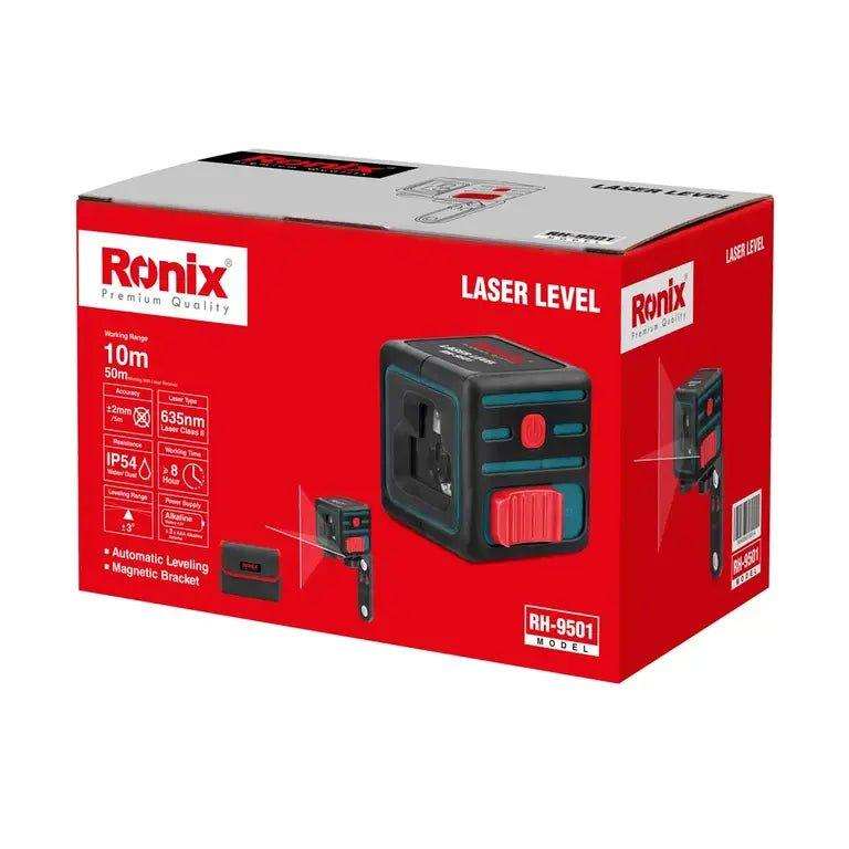 ლაზერული თარაზო Ronix RH-9501, 10/50მ, წითელი ნათება - ბიგმარტი