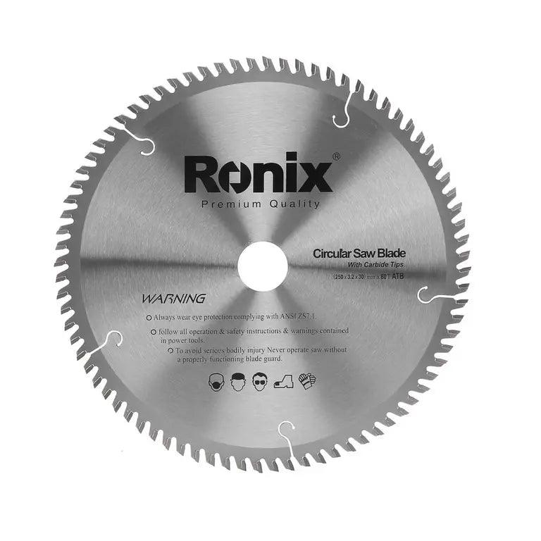 ცირკულარული ხერხის დისკი ATB 80T Ronix RH-5111, 250მმ - ბიგმარტი