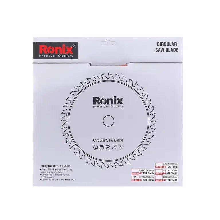 ცირკულარული ხერხის დისკი ATB 80T Ronix RH-5111, 250მმ - ბიგმარტი