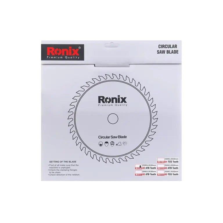 ცირკულარული ხერხის დისკი ATB 40T Ronix RH-5109, 250მმ - ბიგმარტი