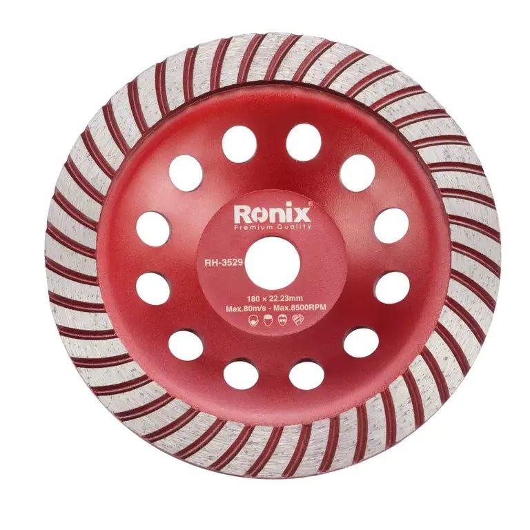 ქვის სახეხი ჯამისებური დისკი Ronix RH-3529, 180მმ - ბიგმარტი