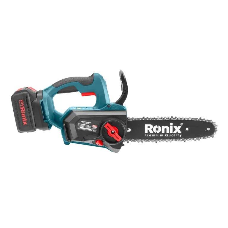 უნახშირო უსადენო ჯაჭვური ხერხი Ronix 8651 20V - ბიგმარტი